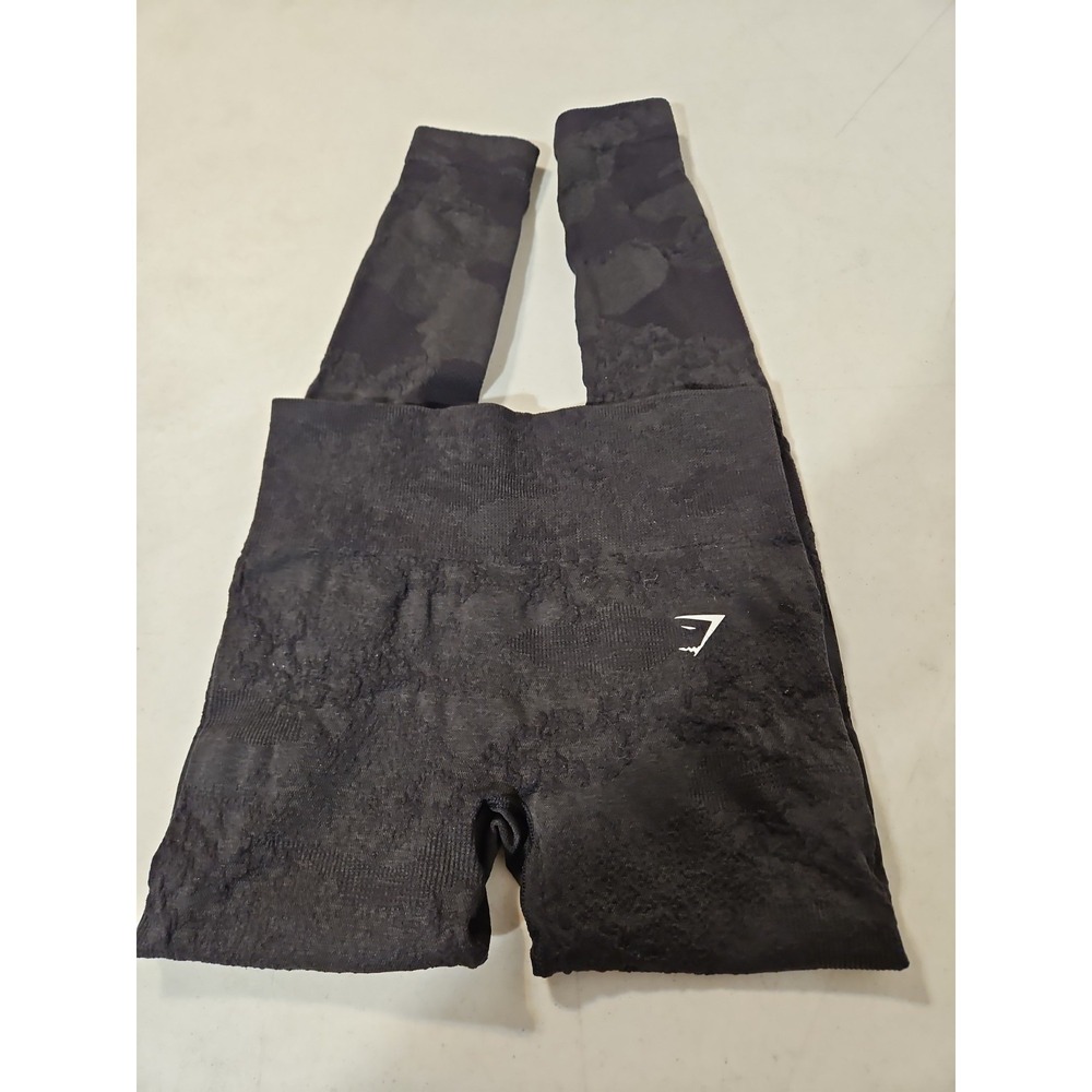 Gymshark Adapt Camo Seamless Leggings Women's Xs Black High Waisted B3A6A(1819
